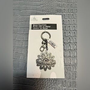 Disney Parks Magic Kingdom Tomorrowland Atom Metal Keychain Purse Charm Bag Clip